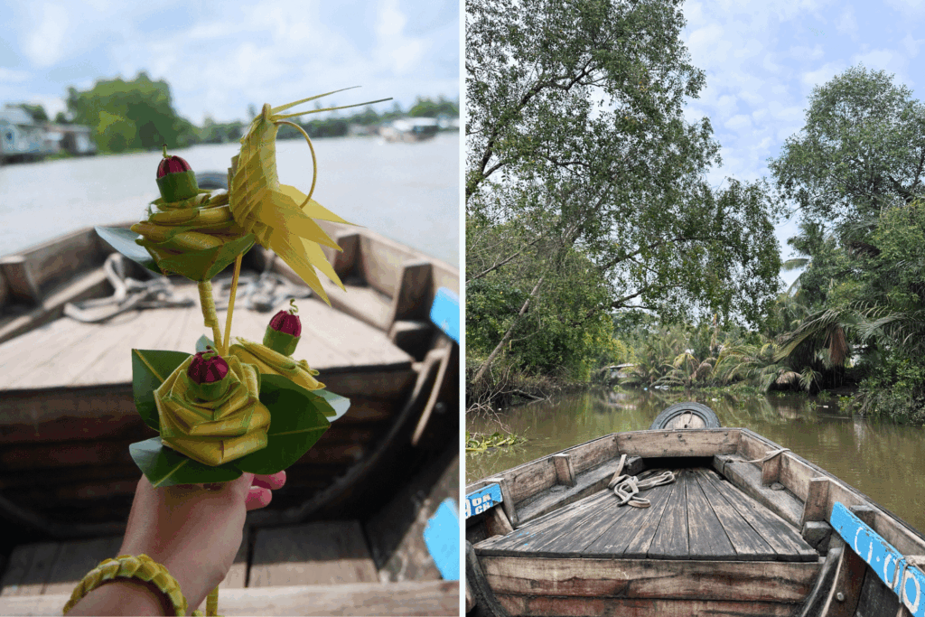 barque et souvenir du marché de Can Tho