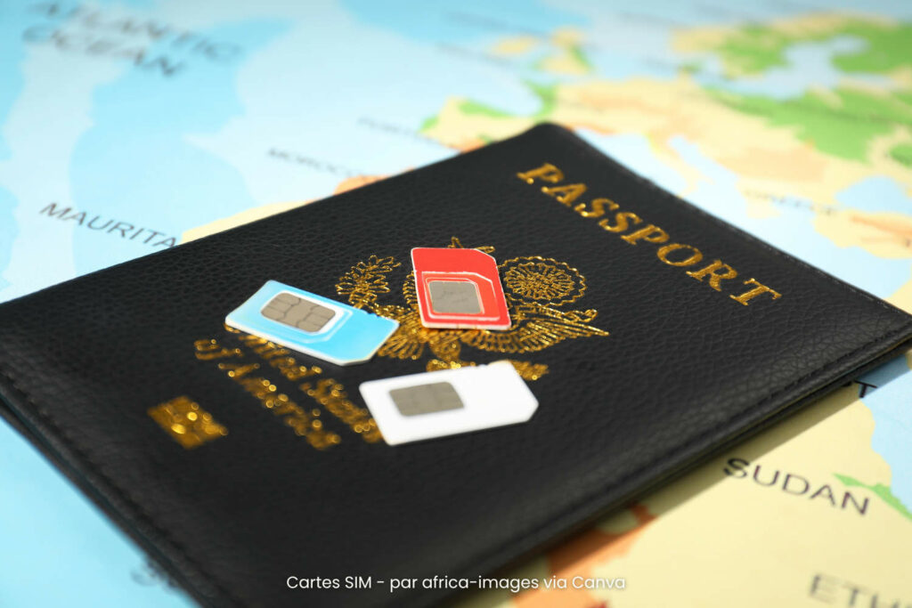 cartes SIM prépayées locales sur un passeport