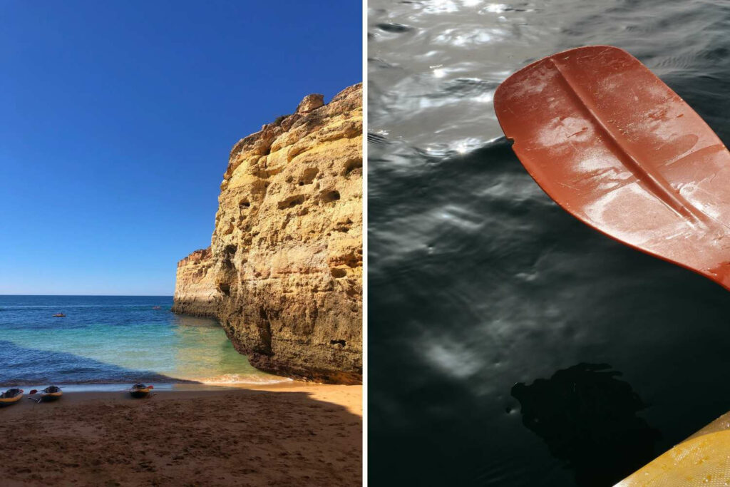 kayak aux grottes de Benagil